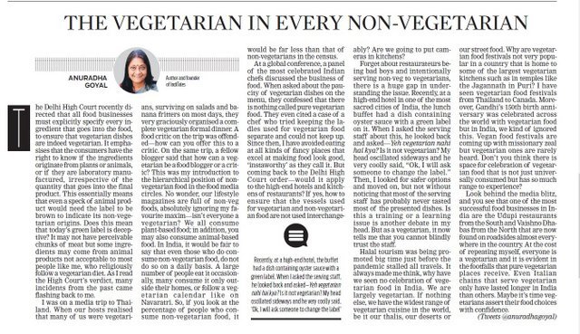 The Vegetarian In Every Non-Vegetarian - New Indian Express