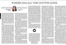 Where have all Indian Cotton Garments gone in New Indian Express